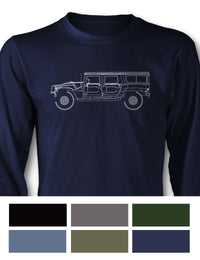 Hummer H1 Station Wagon 4x4 Long Sleeve T-Shirt - Side View