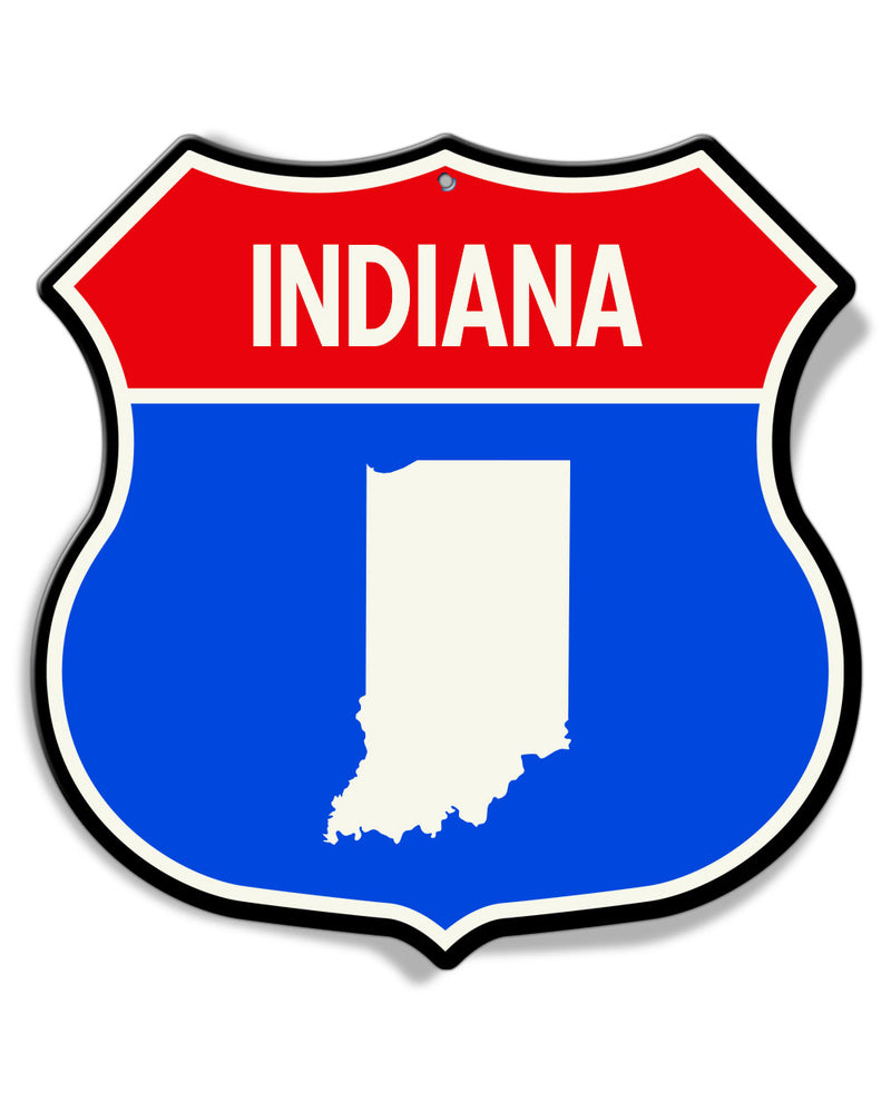 State of Indiana Interstate - Shield Shape - Aluminum Sign