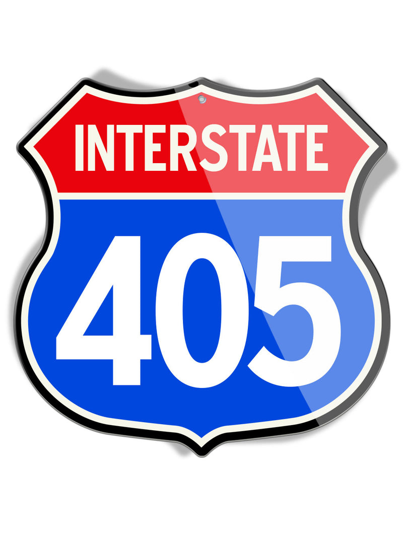 Interstate 405 - Shield Shape - Aluminum Sign