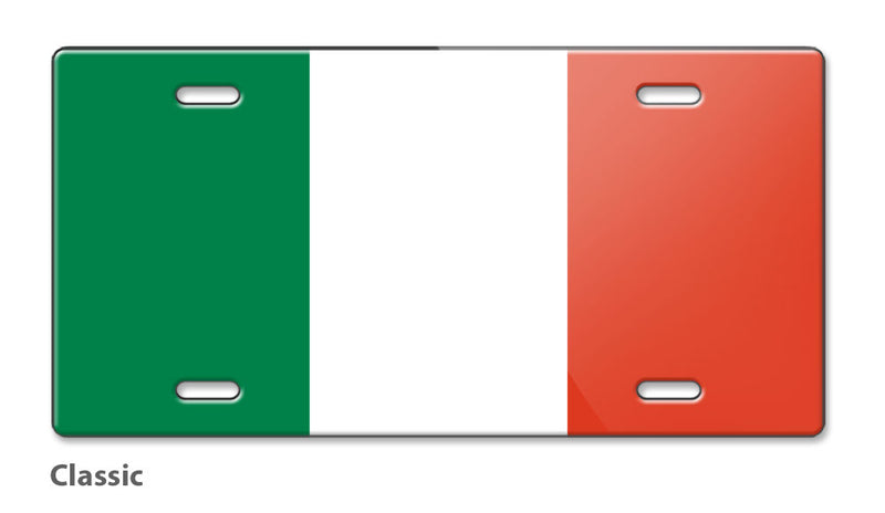 Italian Flag Novelty License Plate