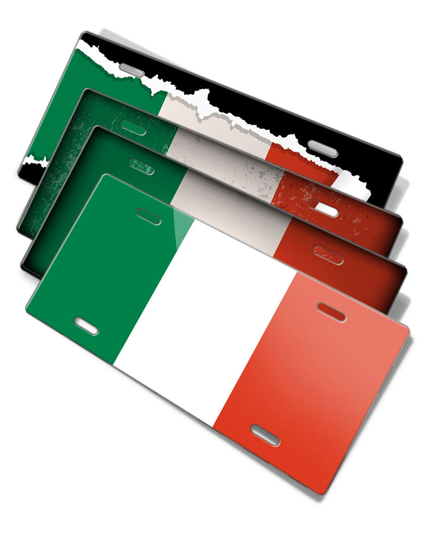 Italian Flag Novelty License Plate