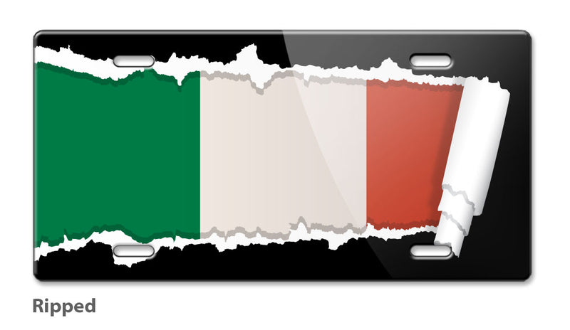 Italian Flag Novelty License Plate