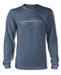 Jaguar E-Type XKE Coupe T-Shirt - Long Sleeves - Side View