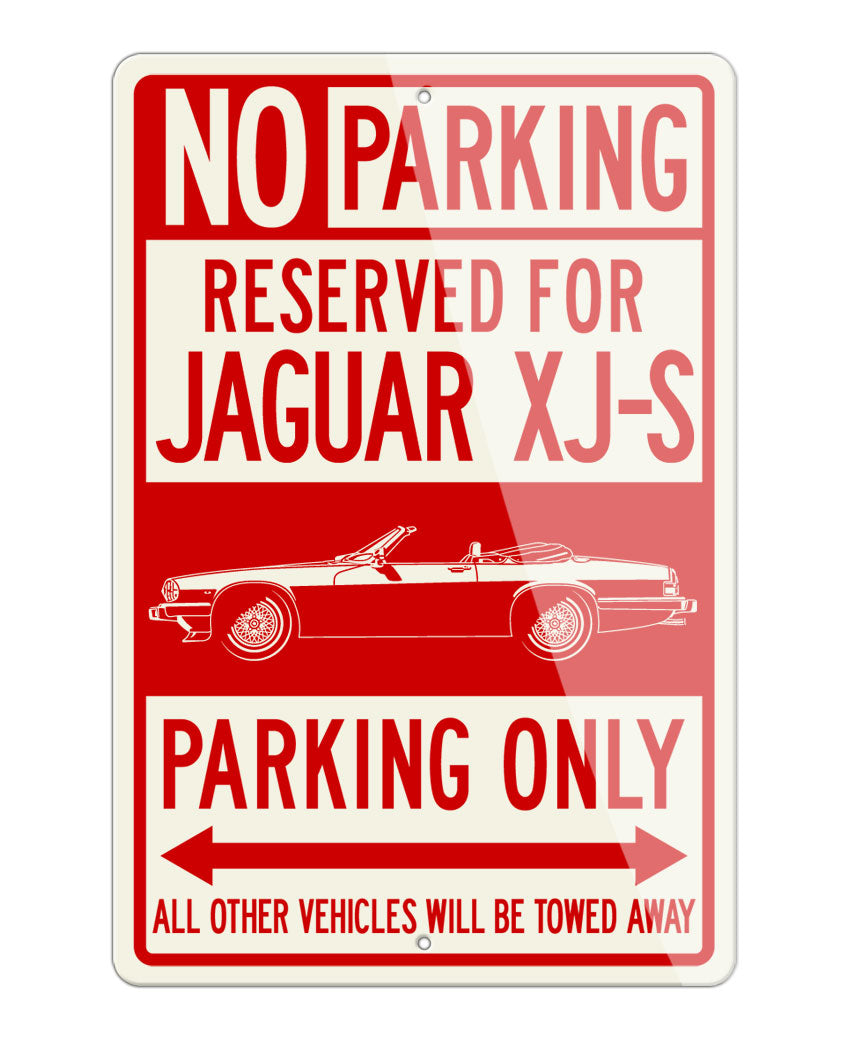 Jaguar XJ-S XJS Convertible Reserved Parking Only Sign