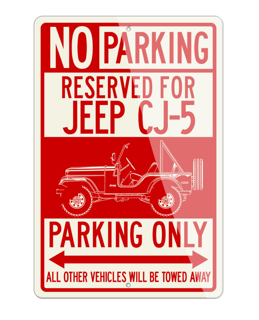 1972 - 1983 Jeep CJ5 CJ-5 Reserved Parking Only Sign