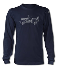 Ford GPW Jeep WWII 1941 - 1945 T-Shirt - Long Sleeves - Side View