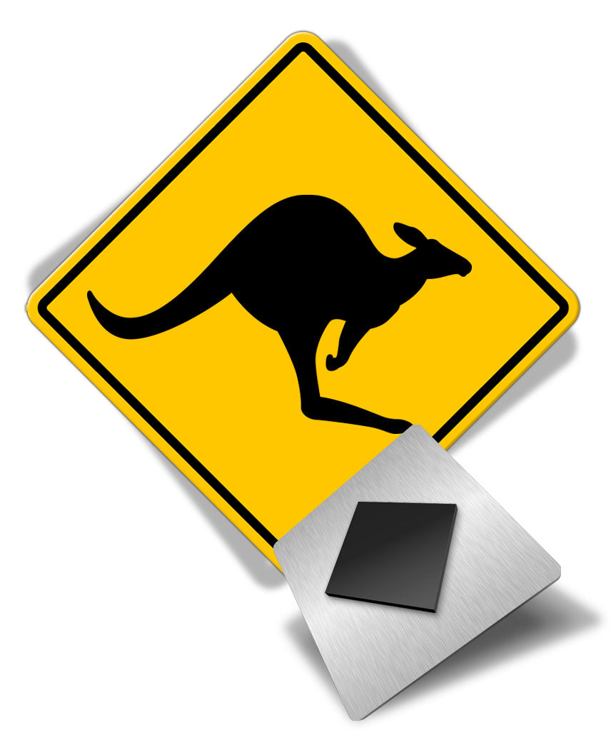 Caution Kangaroo Crossing - Fridge Magnet