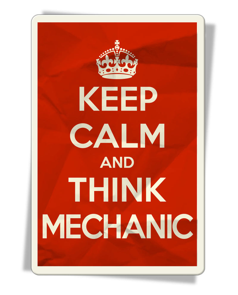 Keep Calm and Think Mechanic - Fridge Magnet