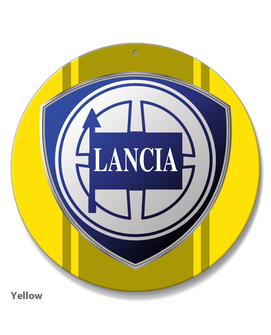 Lancia Emblem Round Aluminum Sign – Legend Lines