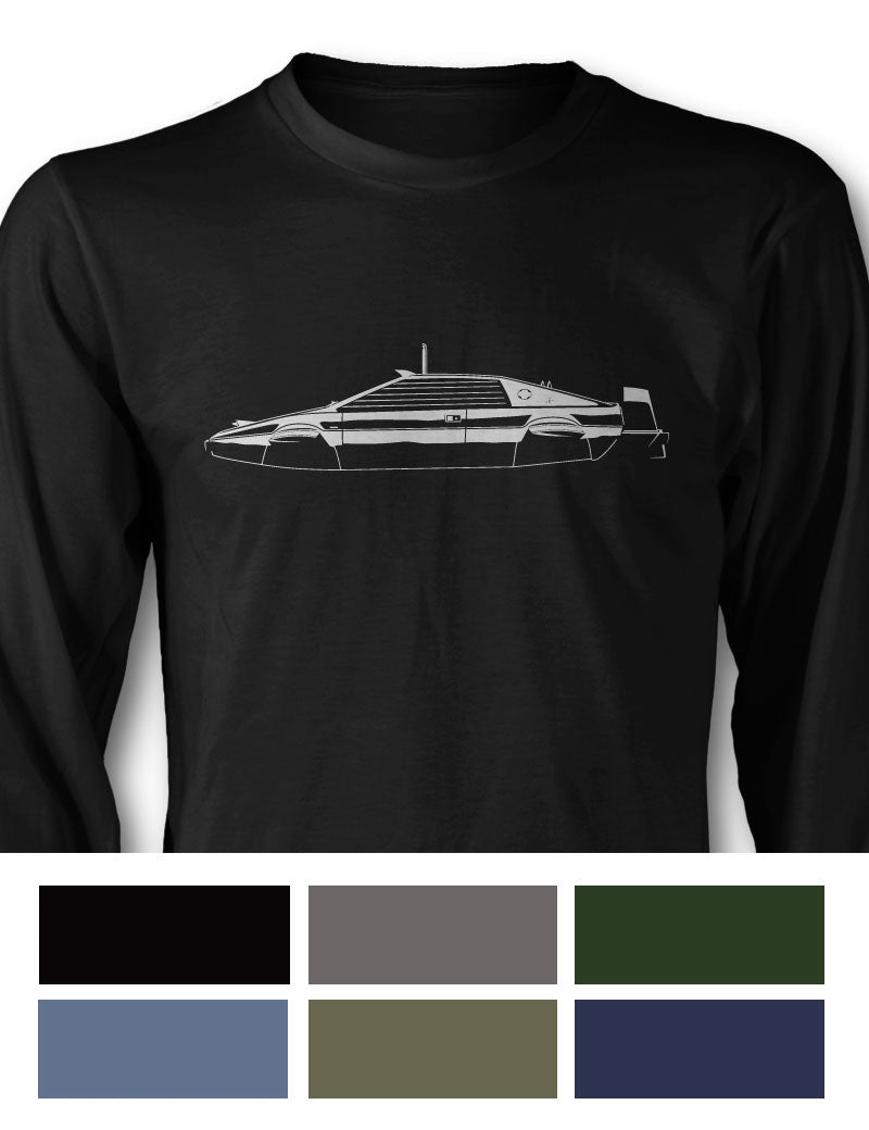 Lotus Esprit James Bond 007 Submarine Long Sleeve T-Shirt - Side View
