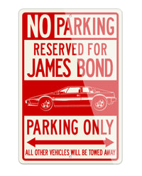 Lotus Esprit James Bond 007 Reserved Parking Only Sign