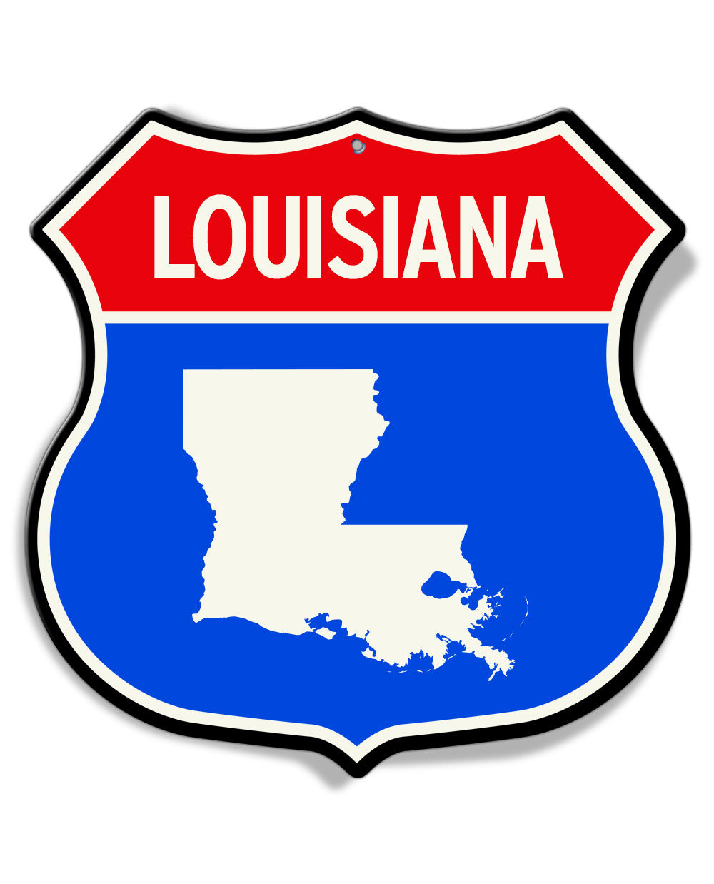 State of Louisiana Interstate - Shield Shape - Aluminum Sign