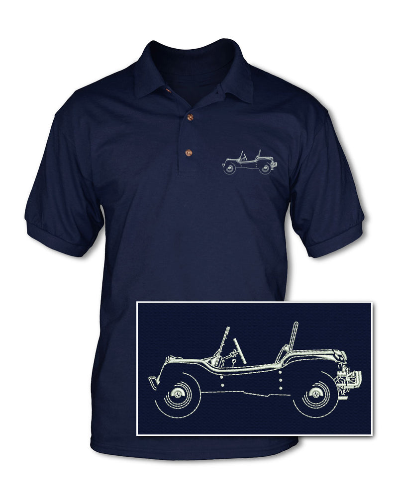 1964 Meyers Manx Buggy VW Adult Pique Polo Shirt - Side View