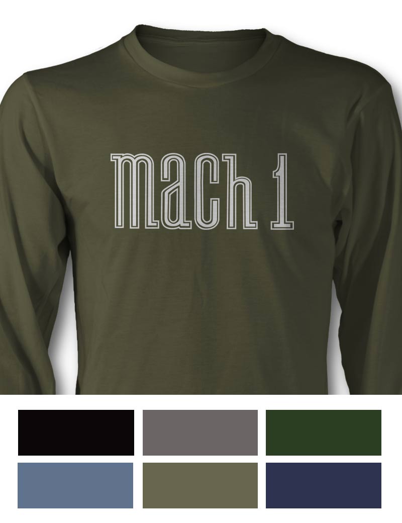 Ford Mustang Mach 1 Emblem T-Shirt - Long Sleeves - Emblem