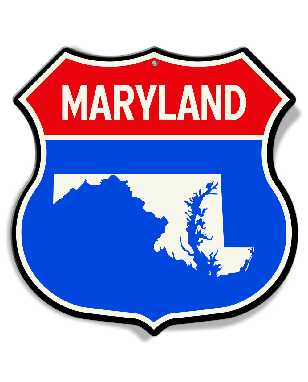 State of Maryland Interstate - Shield Shape - Aluminum Sign