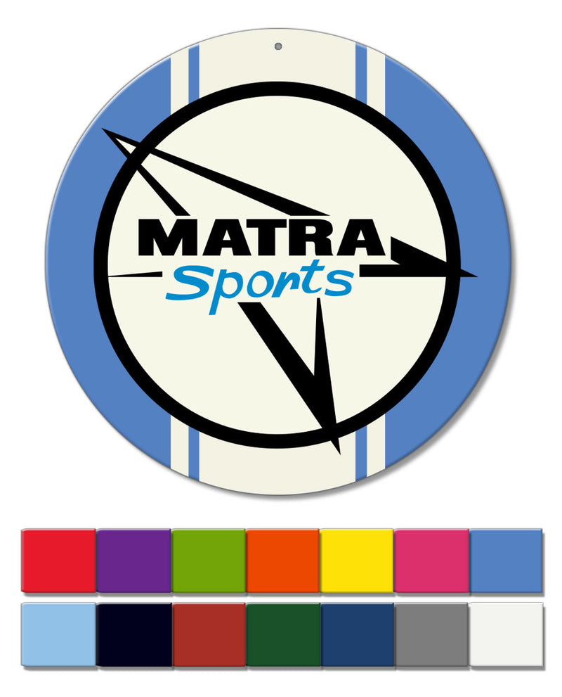 Matra Sport Emblem Round Aluminum Sign