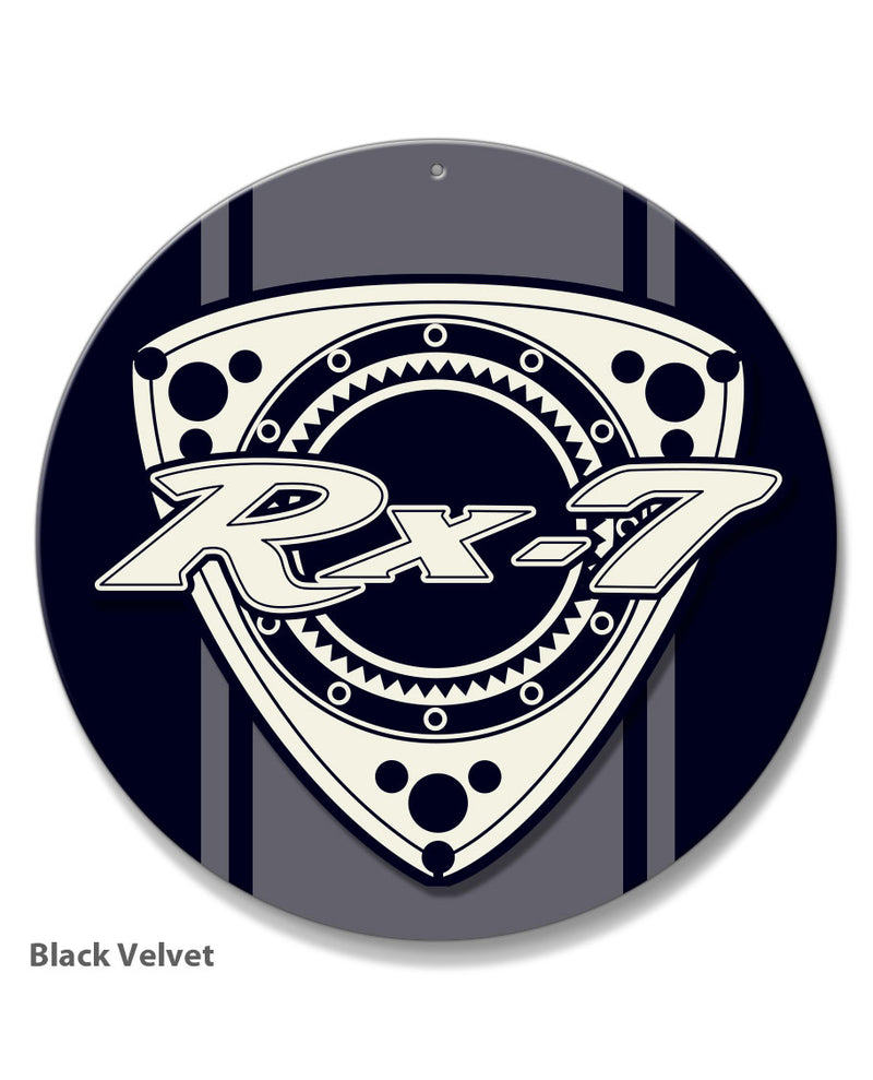 Mazda Rx-7 Series 1 Rotary Emblem Round Aluminum Sign