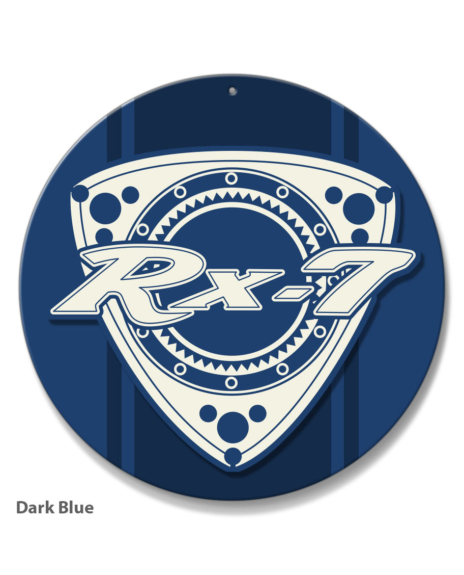 Mazda Rx-7 Series 1 Rotary Emblem Round Aluminum Sign – Legend Lines