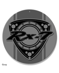 Mazda Rx-7 Series 1 Rotary Emblem Round Aluminum Sign