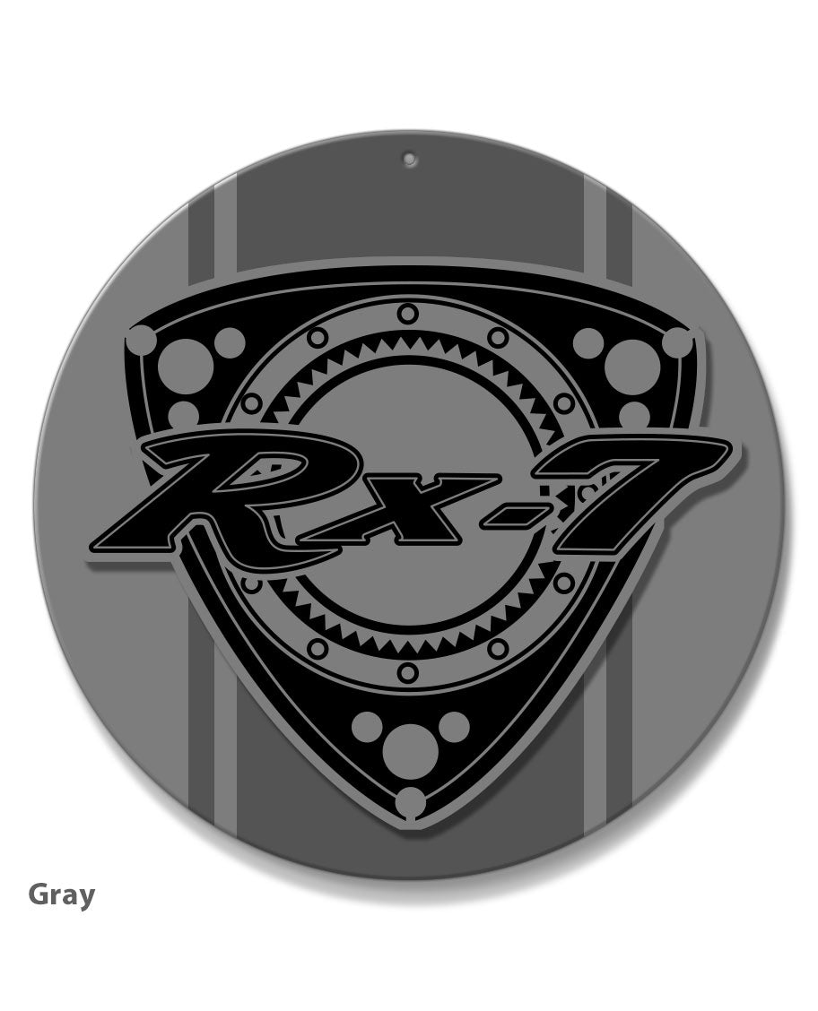 Mazda Rx-7 Series 1 Rotary Emblem Round Aluminum Sign – Legend Lines