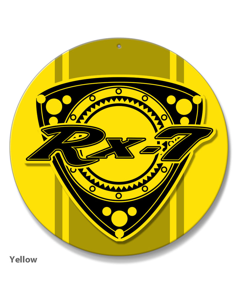 Mazda Rx-7 Series 1 Rotary Emblem Round Aluminum Sign