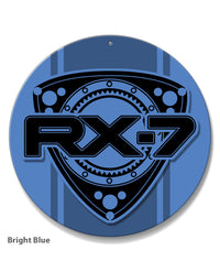 Mazda Rx-7 Series 2 Rotary Emblem Round Aluminum Sign