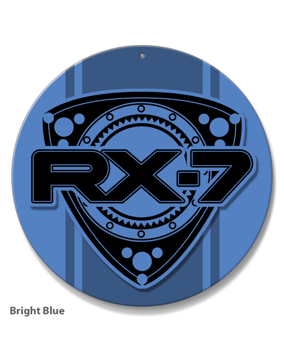 Mazda Rx-7 Series 2 Rotary Emblem Round Aluminum Sign – Legend Lines