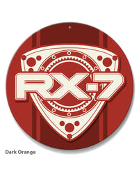 Mazda Rx-7 Series 2 Rotary Emblem Round Aluminum Sign