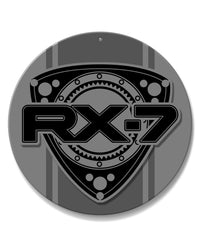 Mazda Rx-7 Series 2 Rotary Emblem Round Aluminum Sign