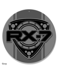 Mazda Rx-7 Series 2 Rotary Emblem Round Aluminum Sign