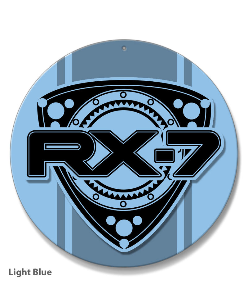 Mazda Rx-7 Series 2 Rotary Emblem Round Aluminum Sign