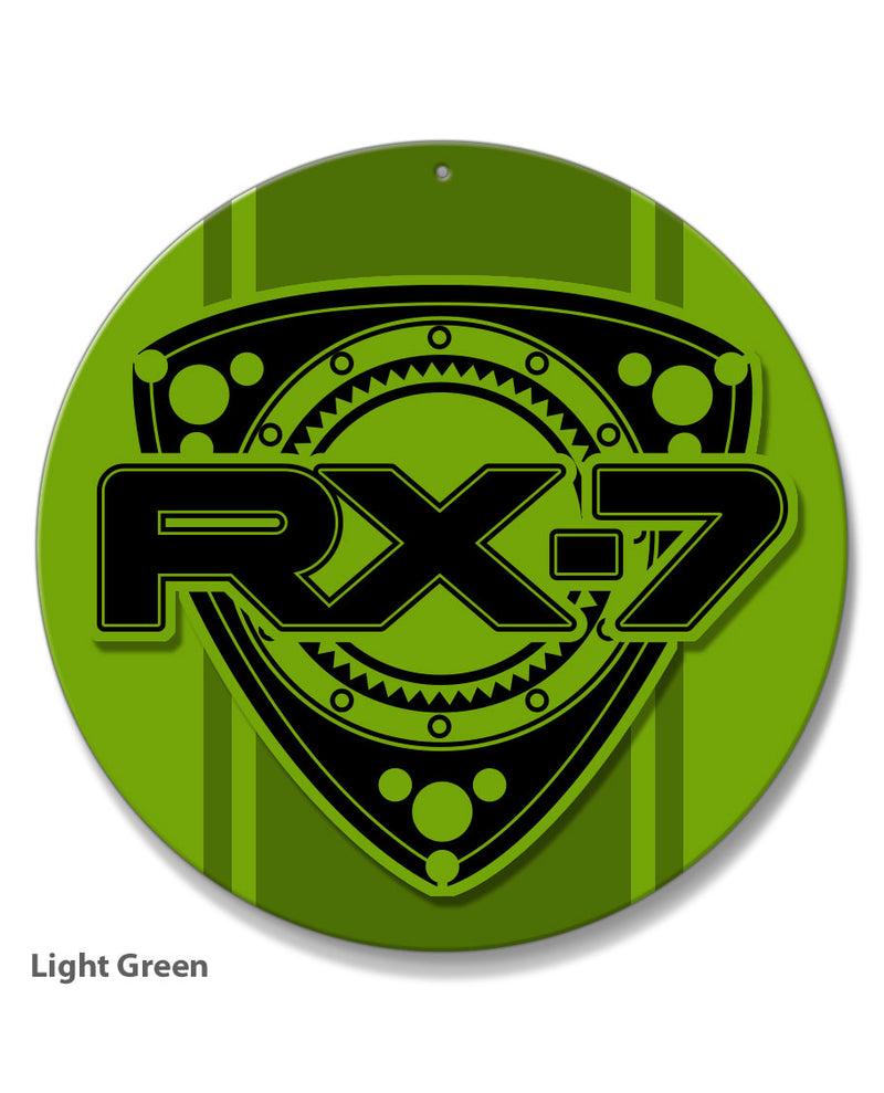 Mazda Rx-7 Series 2 Rotary Emblem Round Aluminum Sign