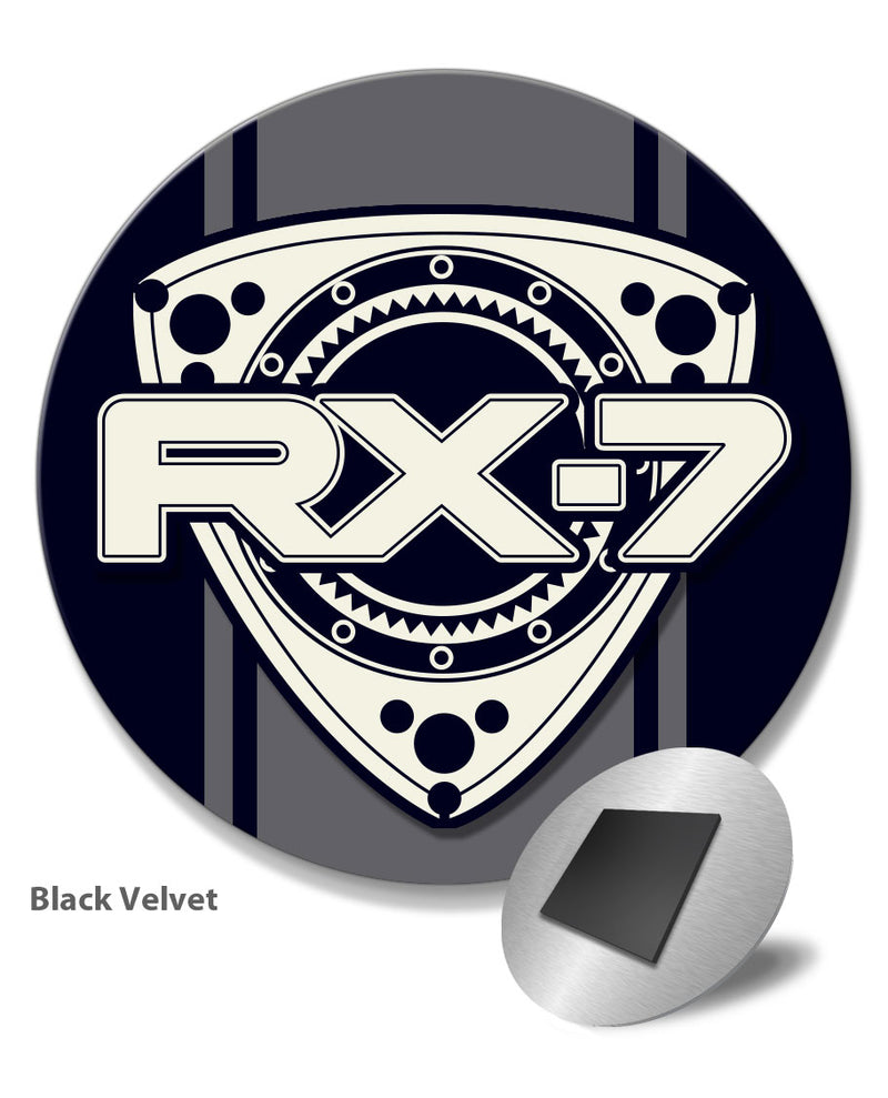 Mazda Rx-7 Series 2 Rotary Emblem Round Fridge Magnet