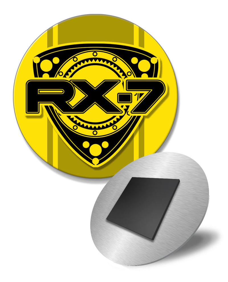 Mazda Rx-7 Series 2 Rotary Emblem Round Fridge Magnet