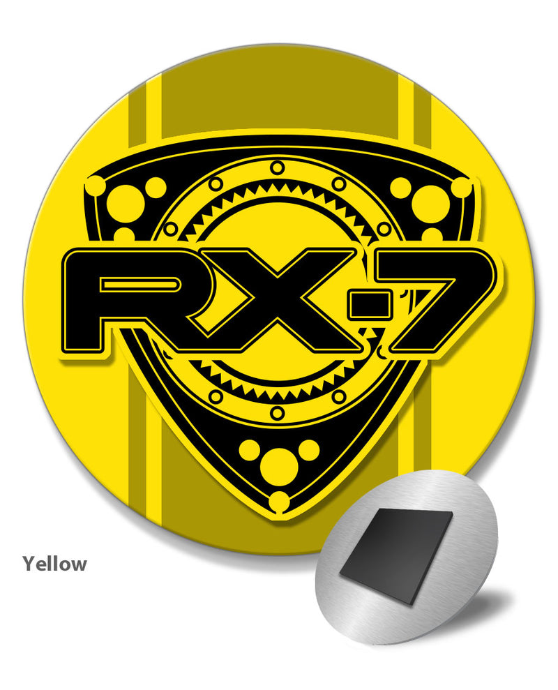 Mazda Rx-7 Series 2 Rotary Emblem Round Fridge Magnet