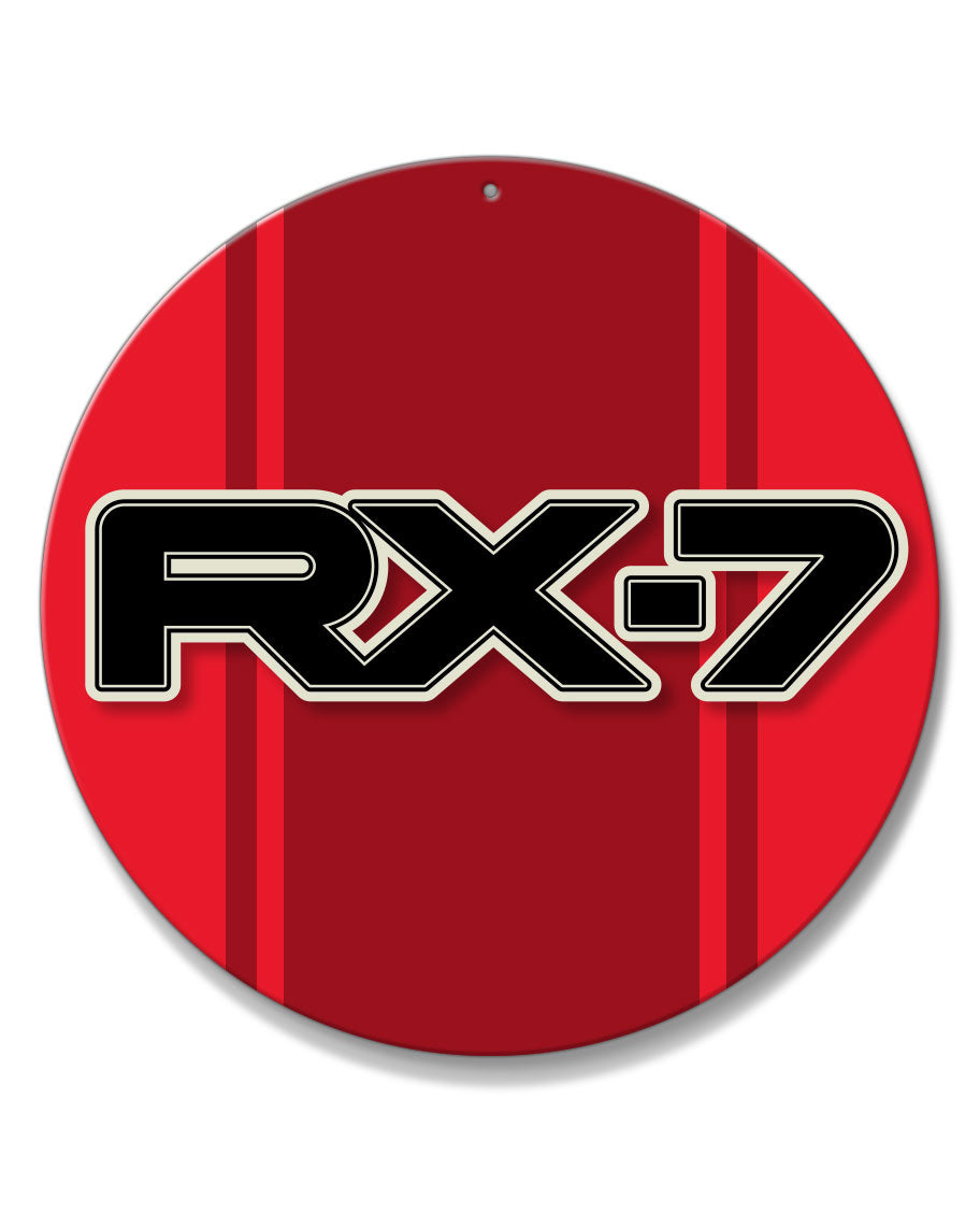 Mazda Rx-7 Series 2 Emblem Round Aluminum Sign