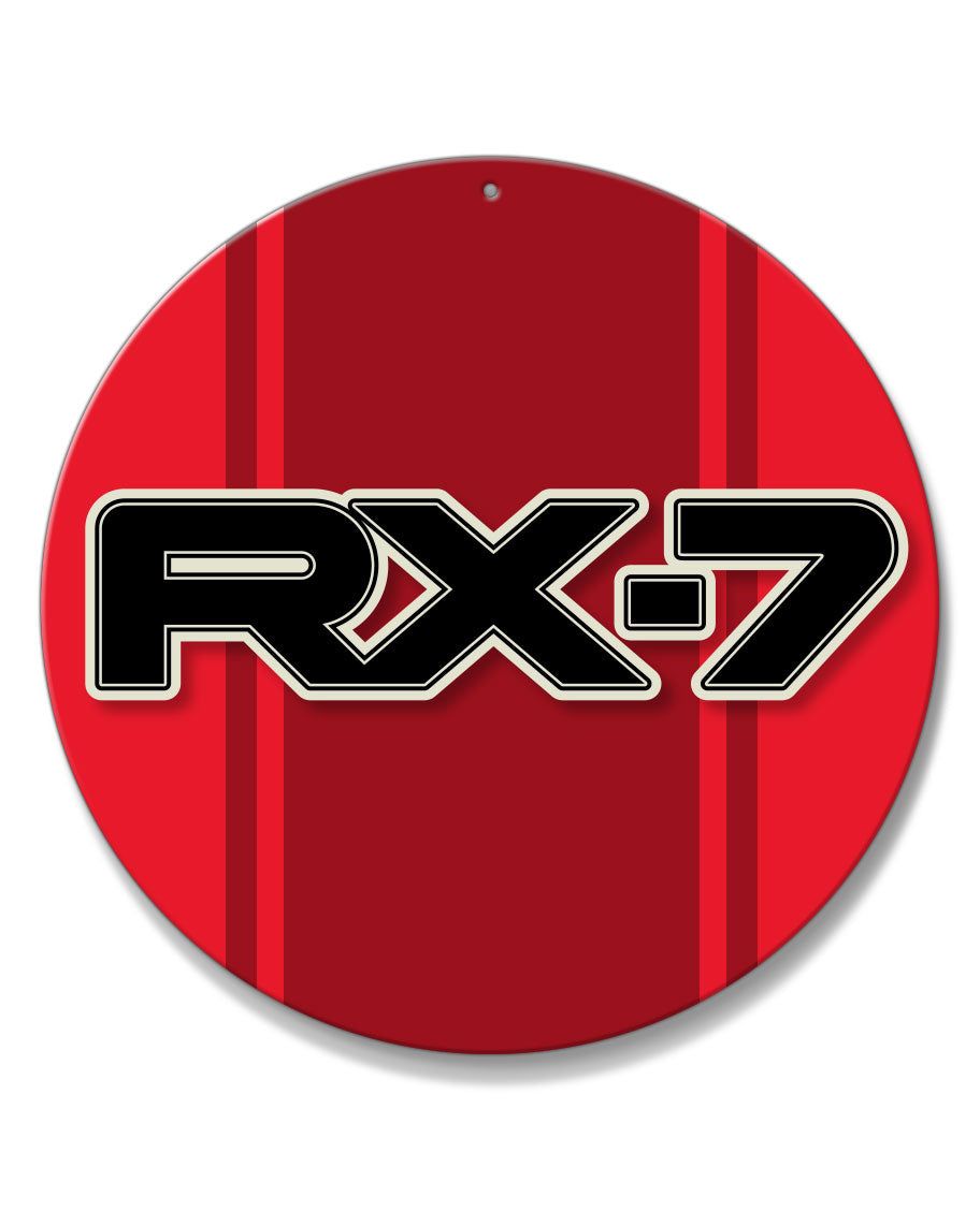 Mazda Rx-7 Series 2 Emblem Round Aluminum Sign