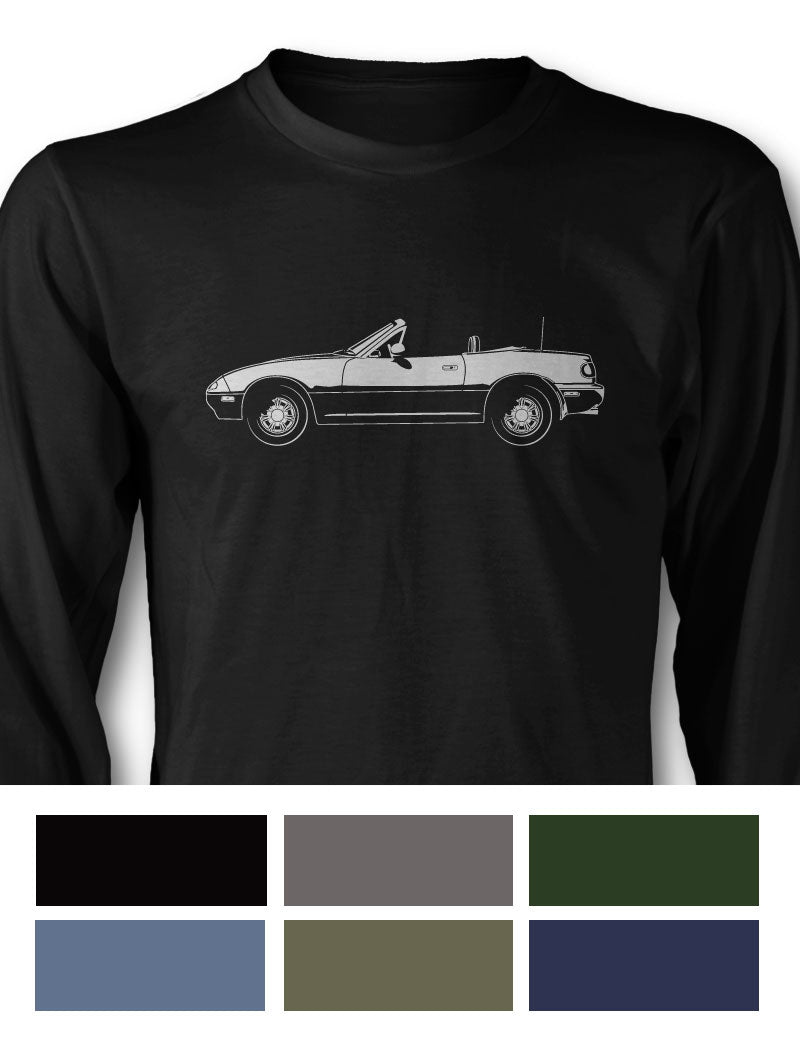 Mazda Miata MX-5 Convertible Long Sleeve T-Shirt - Side View