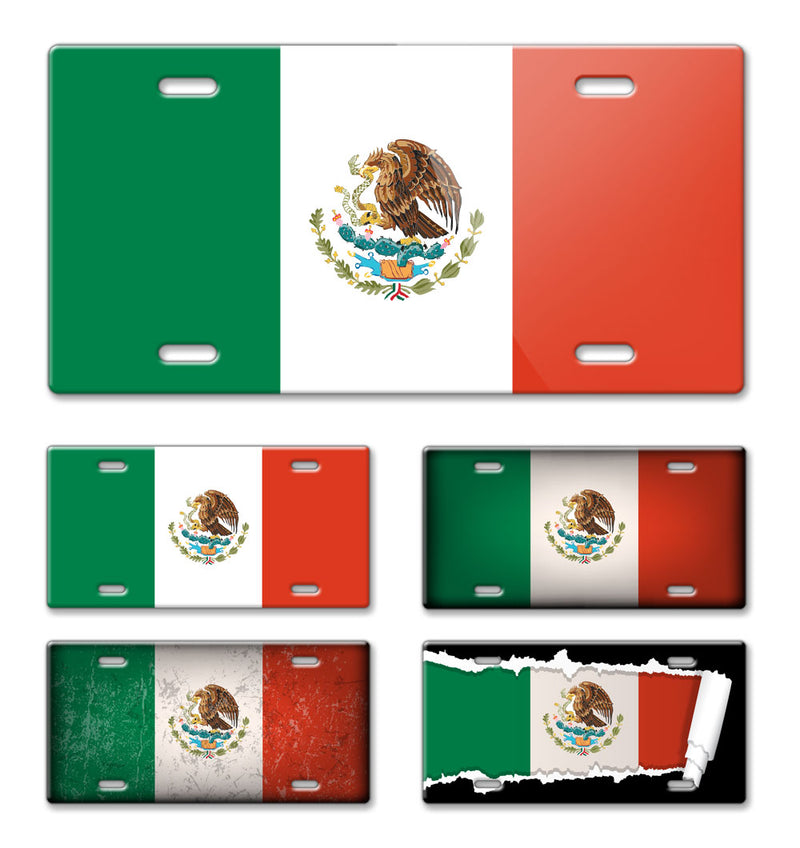  Mexican Flag Novelty License Plate