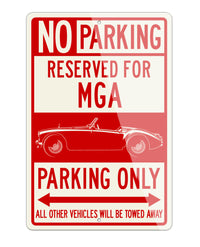 MG MGA Convertible Reserved Parking Only Sign