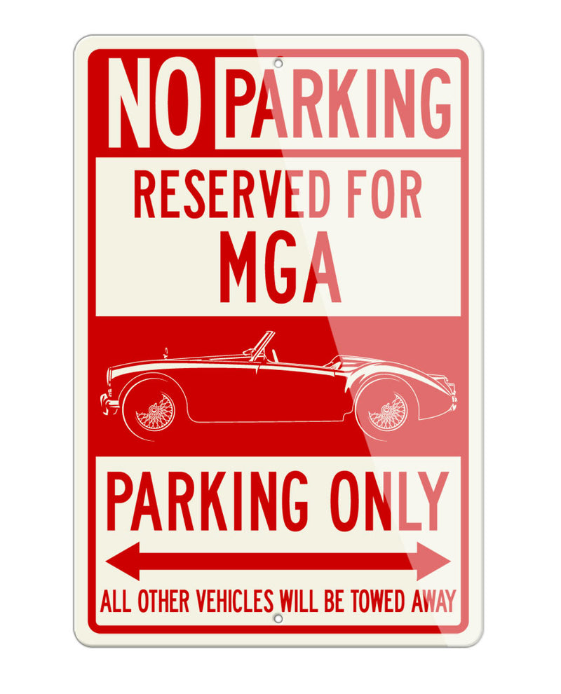 MG MGA Convertible Reserved Parking Only Sign