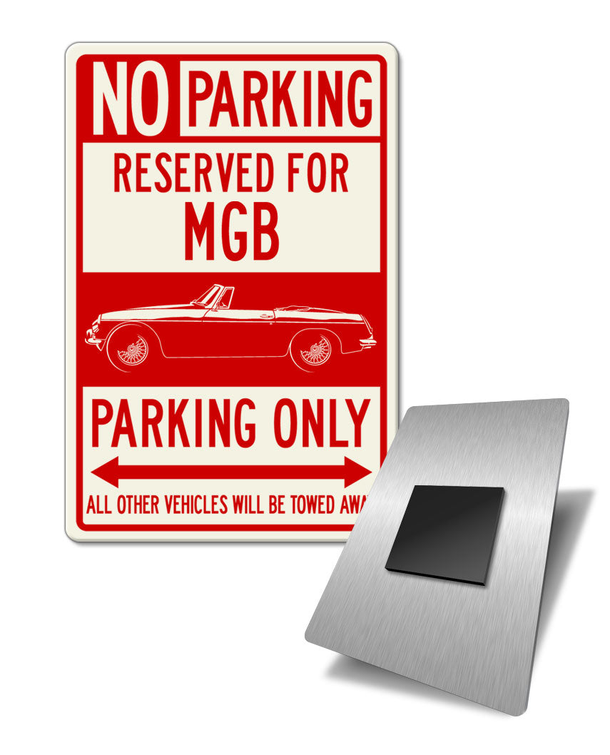 MG MGB Convertible Reserved Parking Fridge Magnet