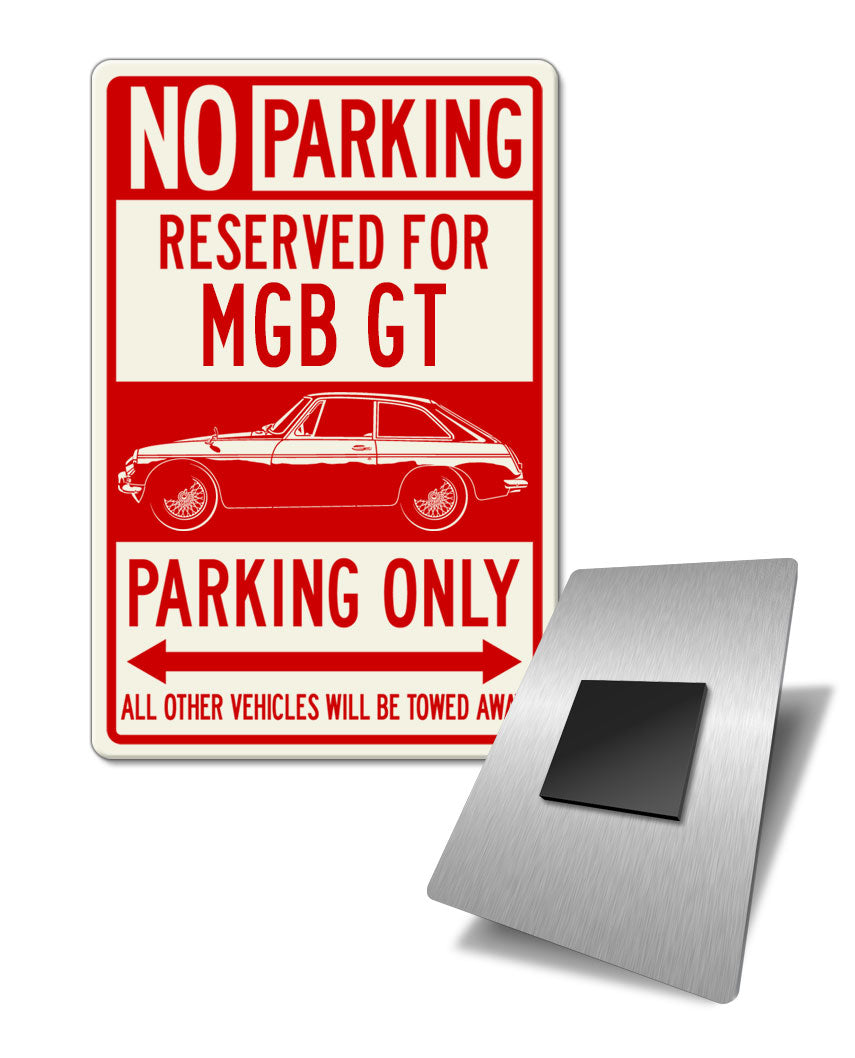 MG MGB GT Coupe Reserved Parking Fridge Magnet