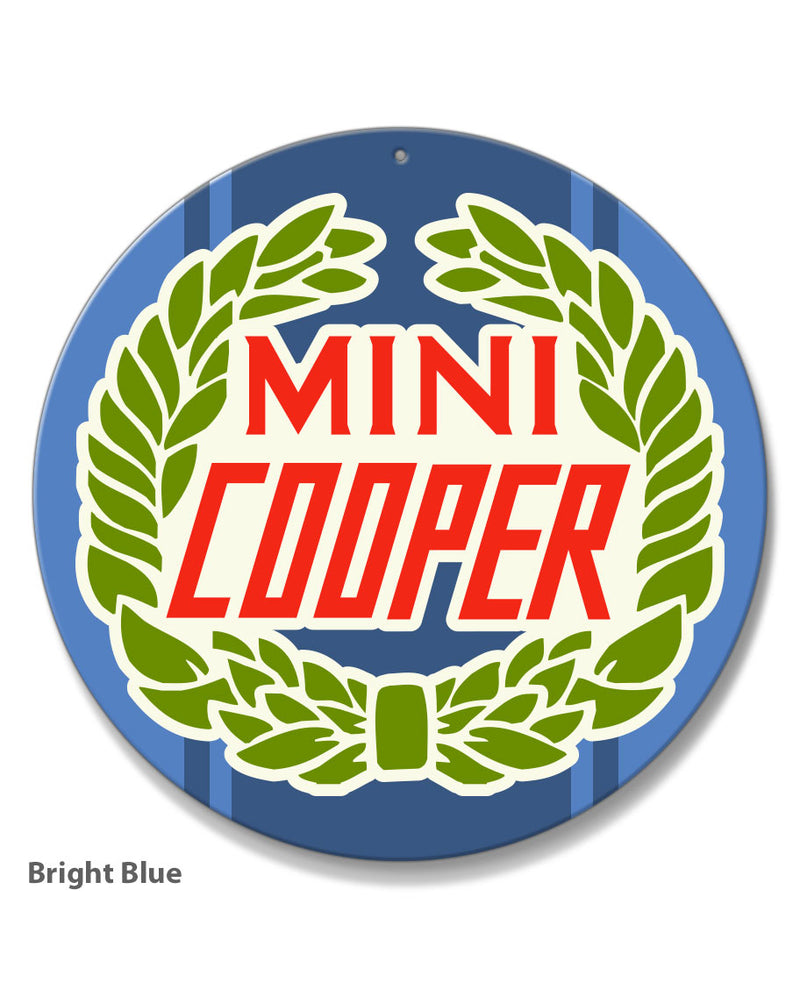 Mini Cooper Emblem Round Aluminum Sign