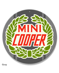 Mini Cooper Emblem Round Aluminum Sign