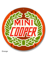 Mini Cooper Emblem Round Aluminum Sign