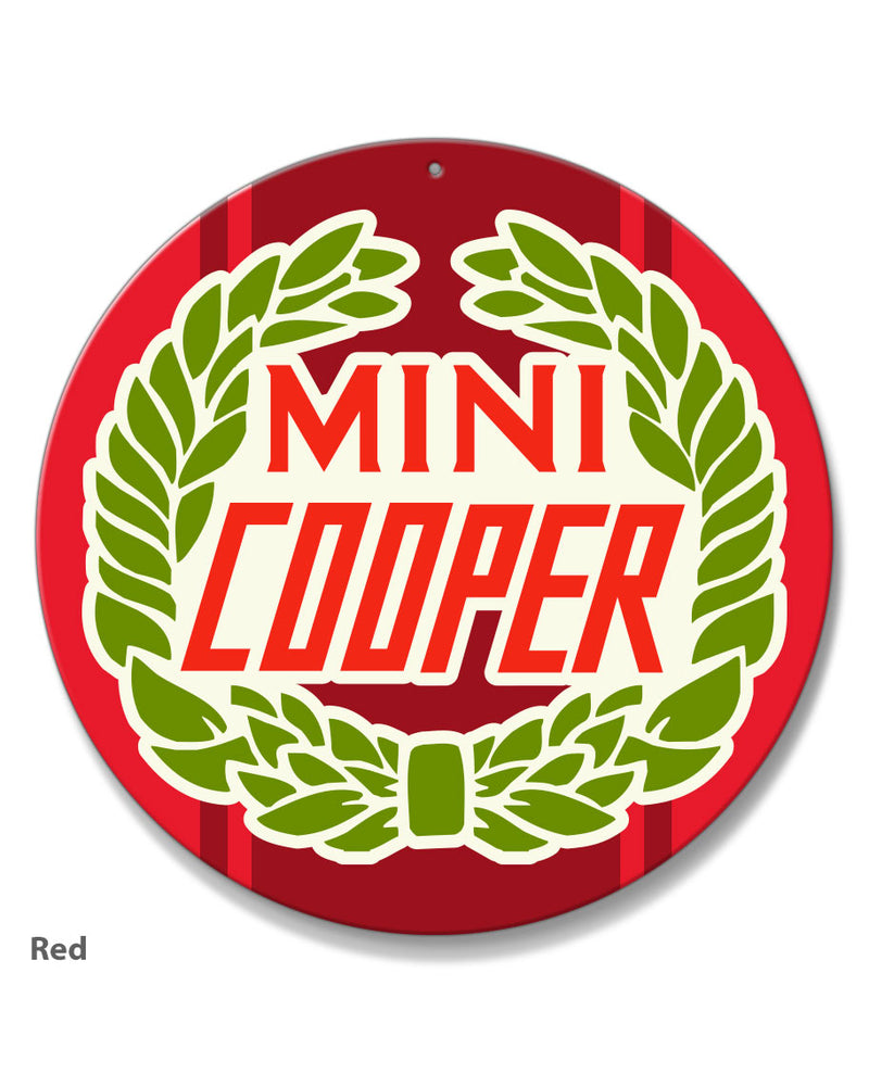 Mini Cooper Emblem Round Aluminum Sign