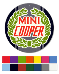 Mini Cooper Emblem Round Aluminum Sign