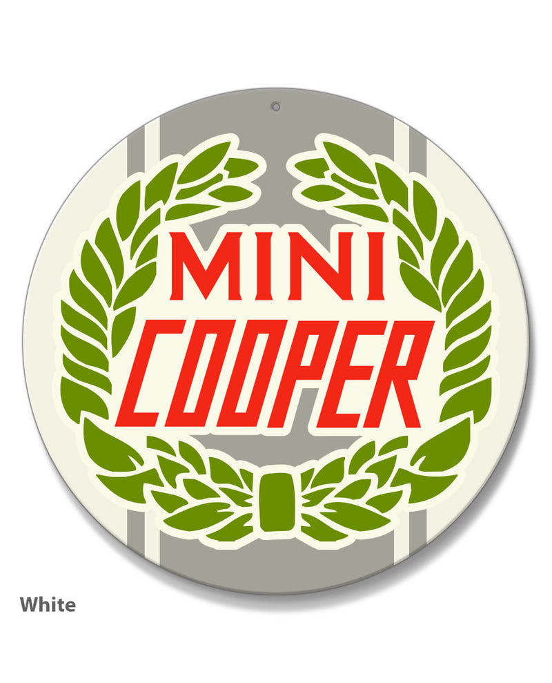 Mini Cooper Emblem Round Aluminum Sign