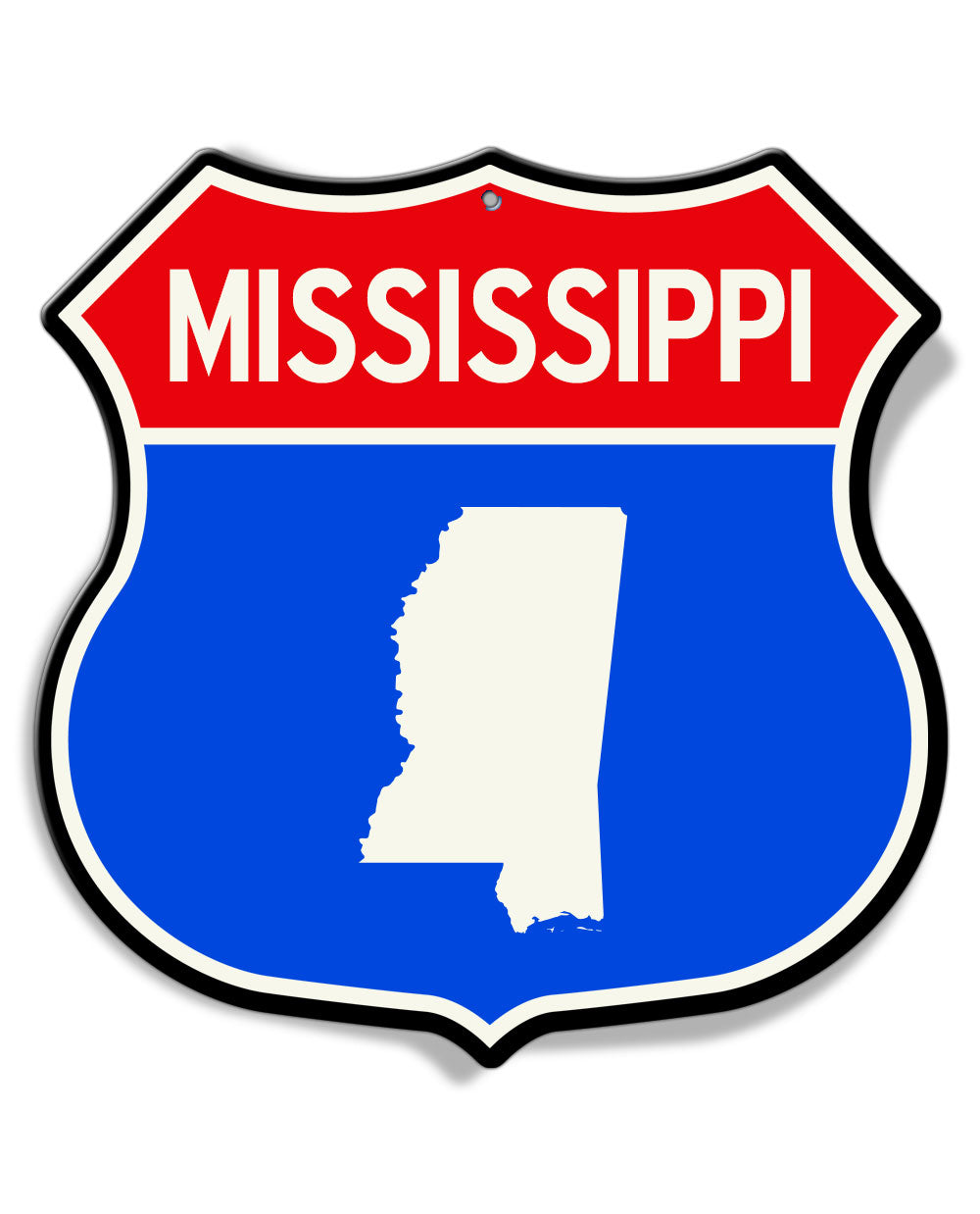 State of Mississippi Interstate - Shield Shape - Aluminum Sign
